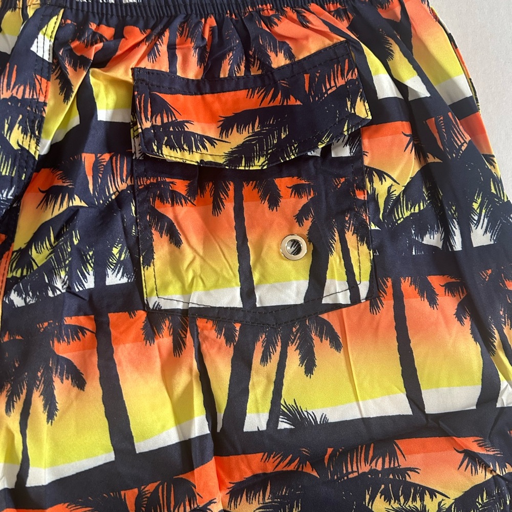 Sunset Palm Tree Swim Trunks - Picture 5 of 5